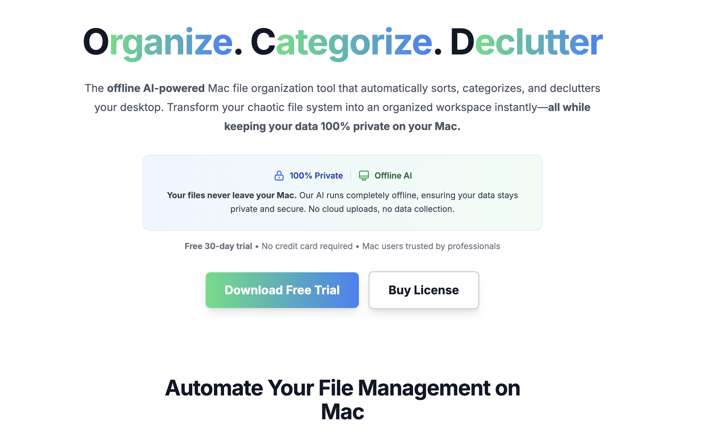 Screenshot of OCDify